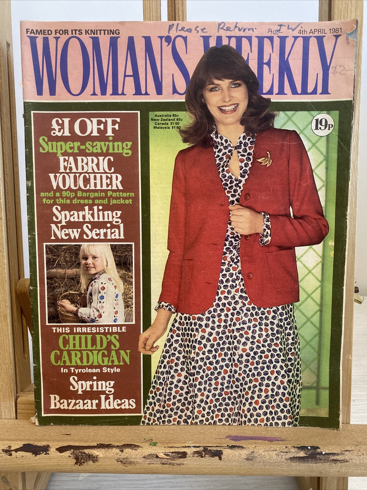 Women's Weekly 4th April 1981 In Ok Condition Magazine