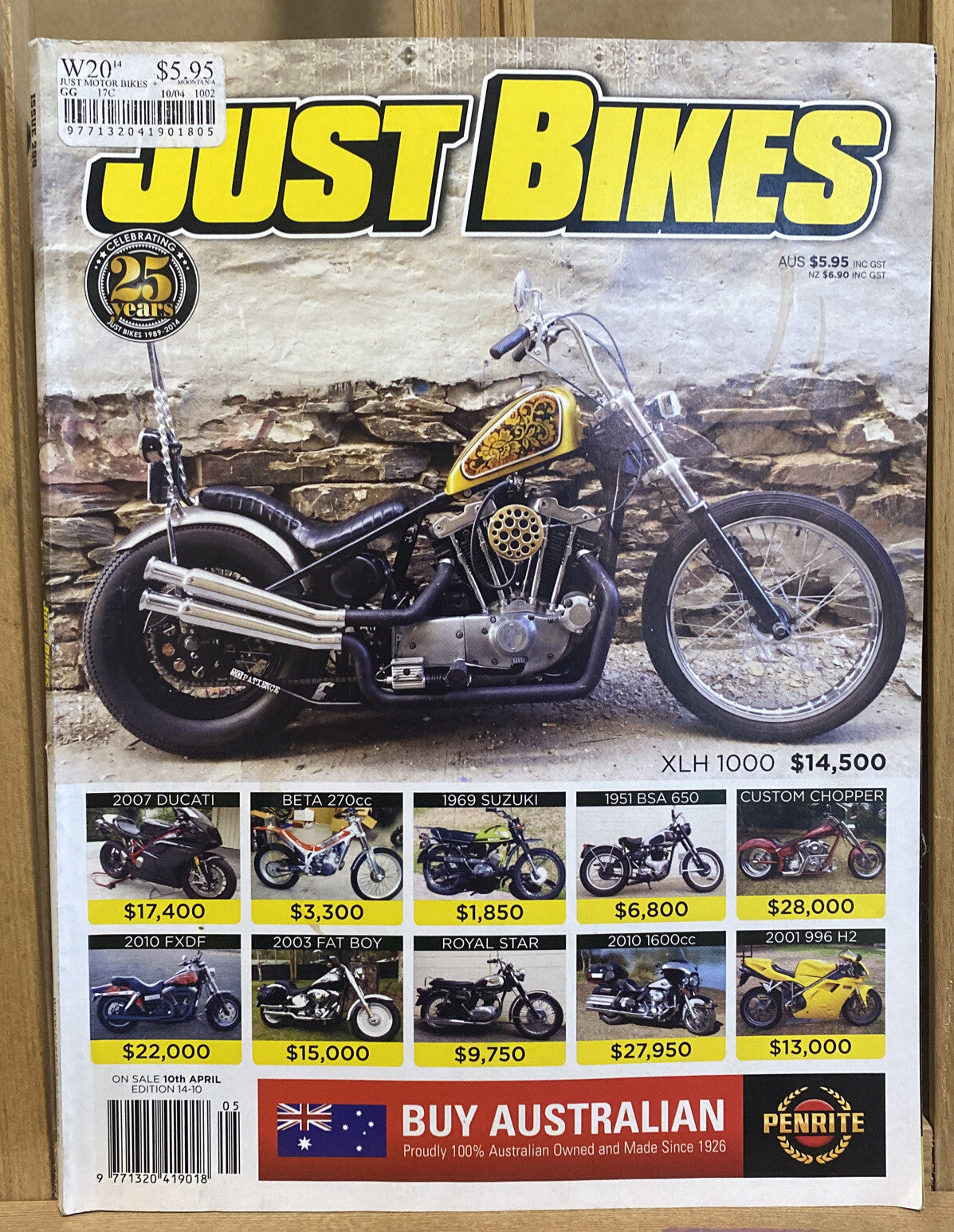 Just Bikes April 2014 #299 Magazine In Good Condition