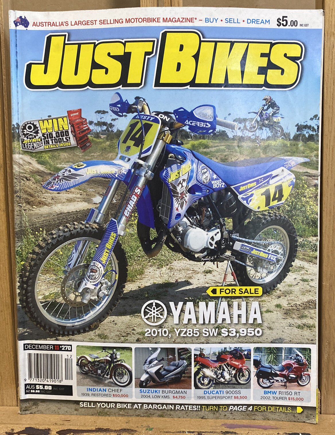 Just Bikes December 2011 #270 Magazine In Good Condition