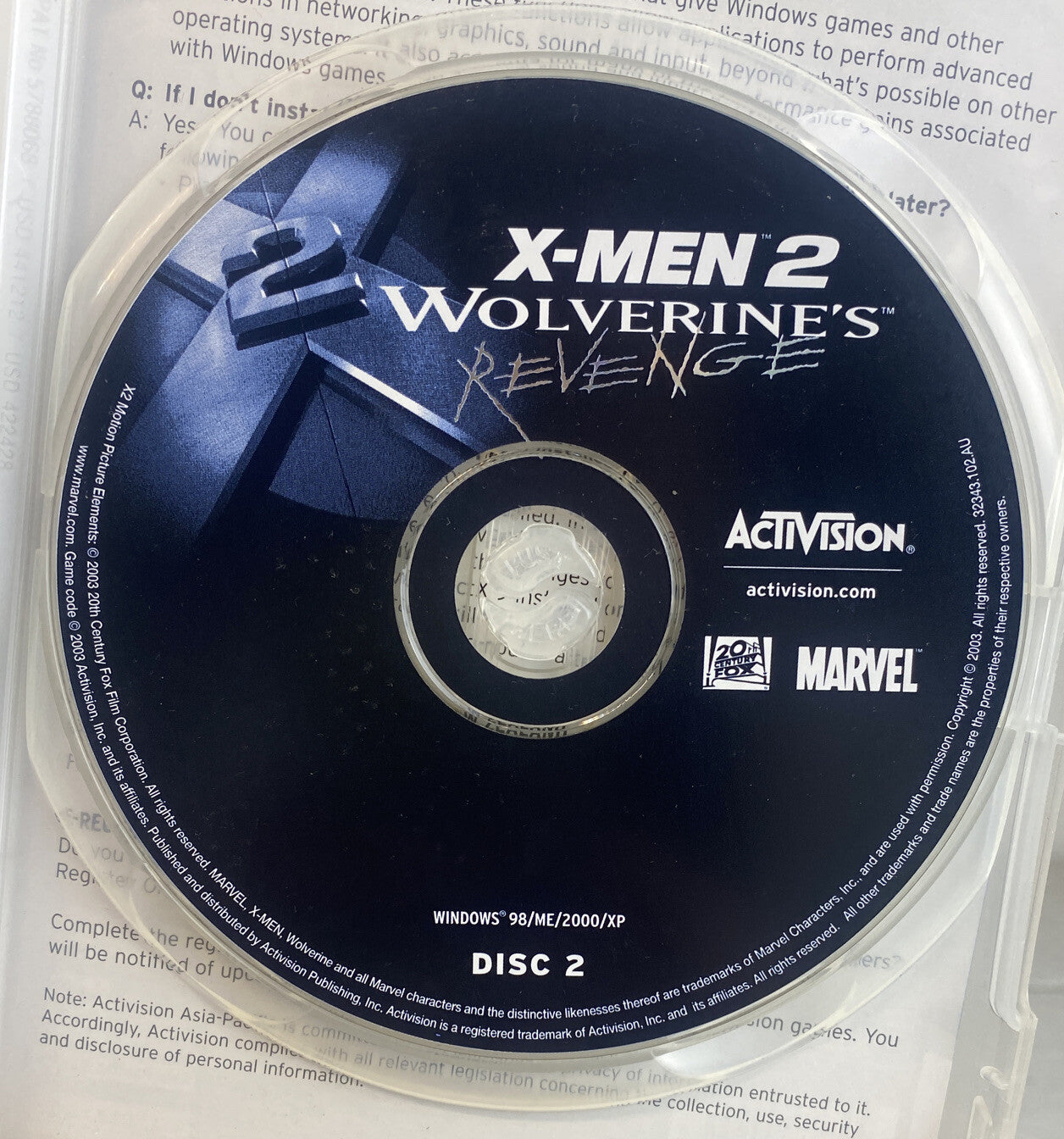 X-Men 2 Wolverine's Revenge PC complete Game In Good Condition 3840