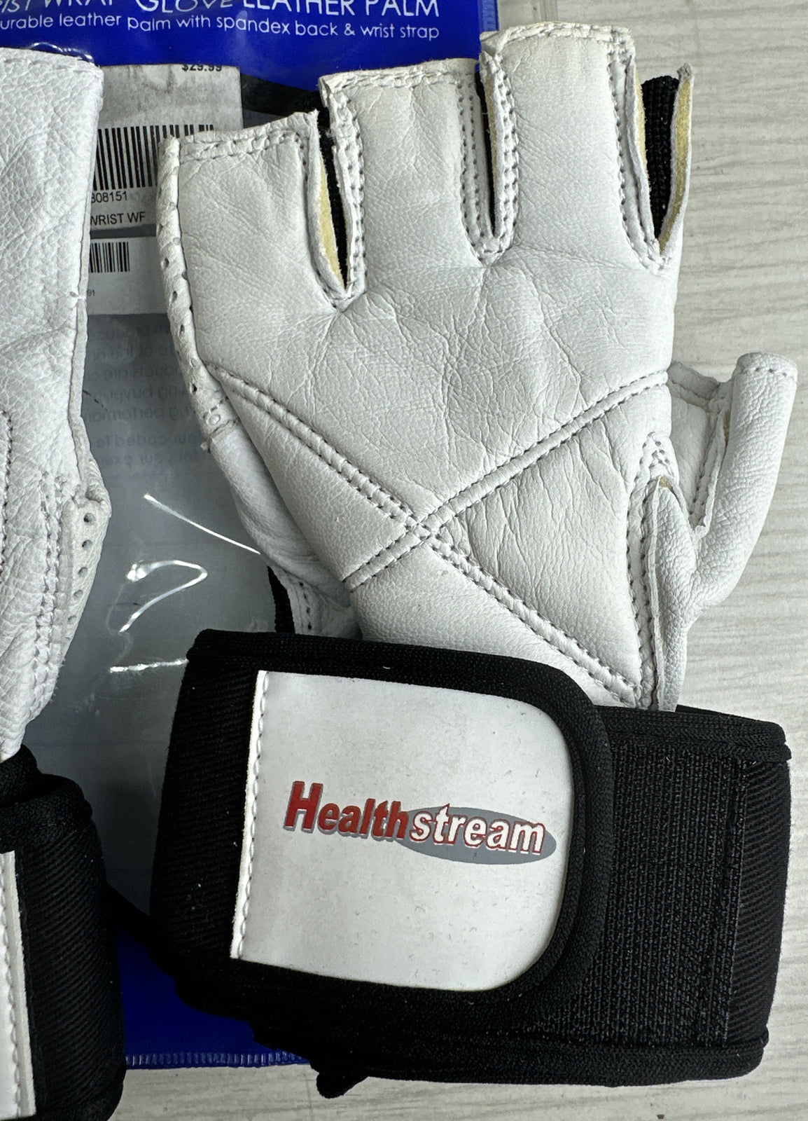 Gym Healthstream Glove Pair- Black/White Size - M New Old Stock