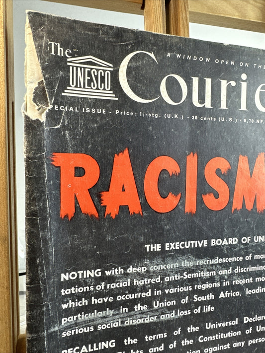 The Unesco Courier Racism! Magazine October 1960 No.10 In Ok Condition