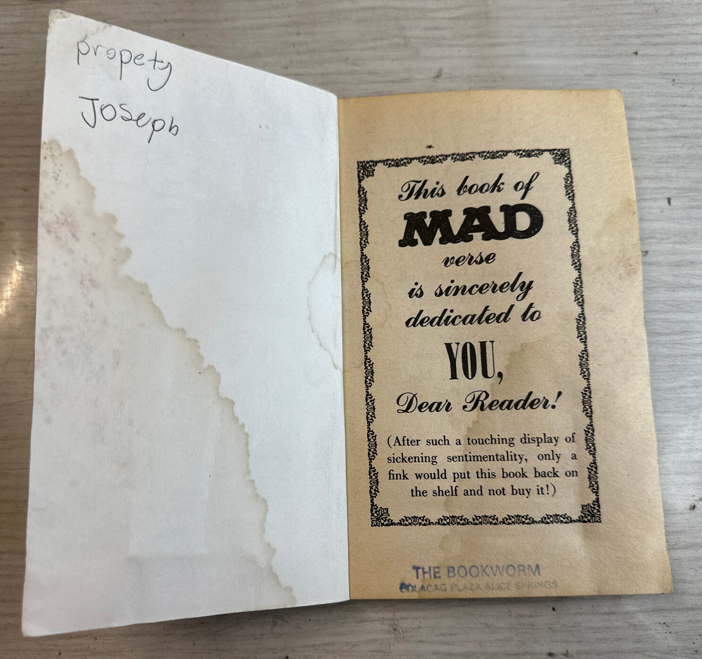 Mad For Better Or Verse Book No.3 In OK Condition