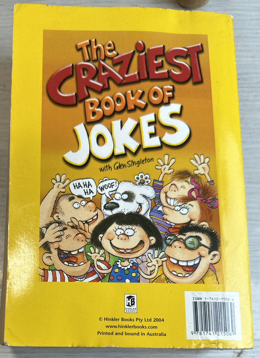 The Craziest Book Of Jokes Book with Glen Singleton In OK Condition