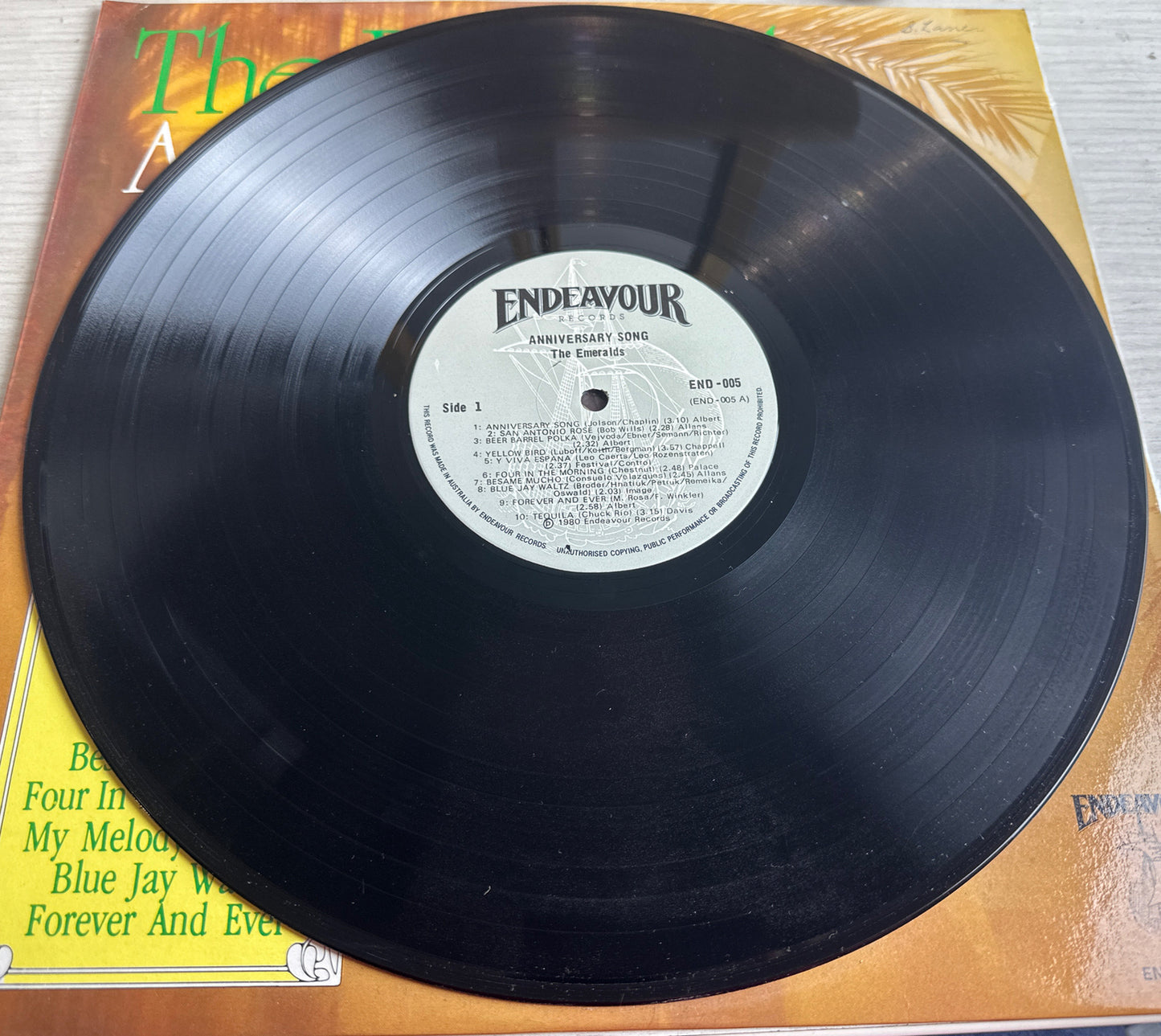 The Emeralds Anniversary Song Australian Press Vinyl LP Record In VGC 4492