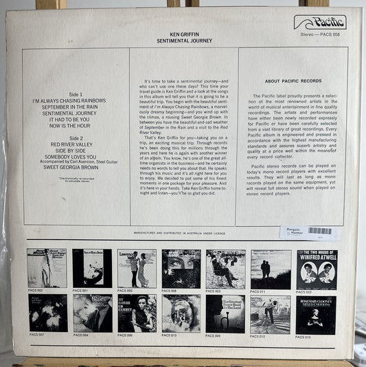 Ken Griffin, Sentimental Journey Vinyl LP Record In VGC 4475