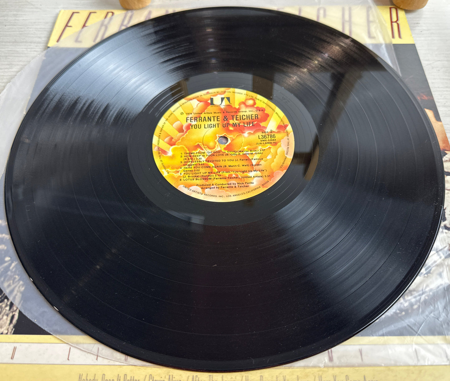 FERRANTE & TEICHER-YOU LIGHT UP MY LIFE - Vinyl Record - In Good Condition 4534