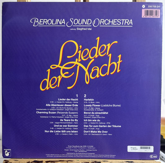 Berolina Sound Orchestra - Lieder Der Nach - Vinyl Record - In VGC 4493