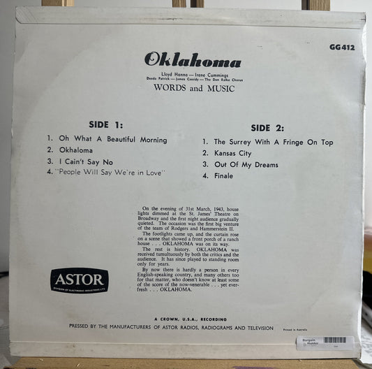 Rodgers & Hammerstein's - Oklahoma - Vinyl Record - In VGC 4530