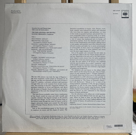 The Age of Elegance, Eugene Ormandy, The Philadelphia Orchestra - In VGC 4481