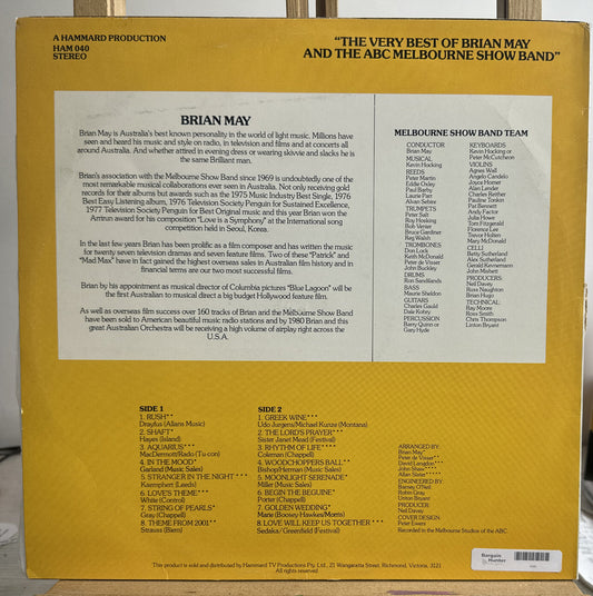 The Very Best Of Brain May & The ABC Showband - Vinyl Record - In VGC 4525