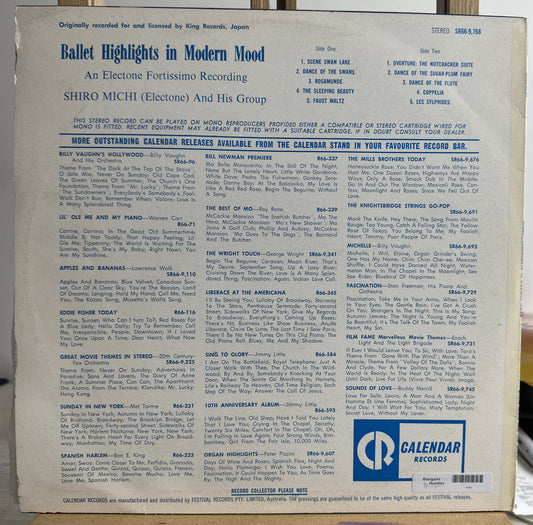 SHIRO MICHI - BALLET HIGHLIGHTS IN MODERN MOOD - Vinyl Record - In VGC 4528