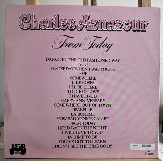 Charles Aznavour – From Today - LP Vinyl Record - In VGC 4529