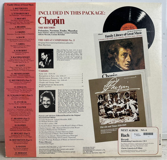 CHOPIN - Family Library Of Great Music Album 5 1976 -12" Record Vinyl LP 4244