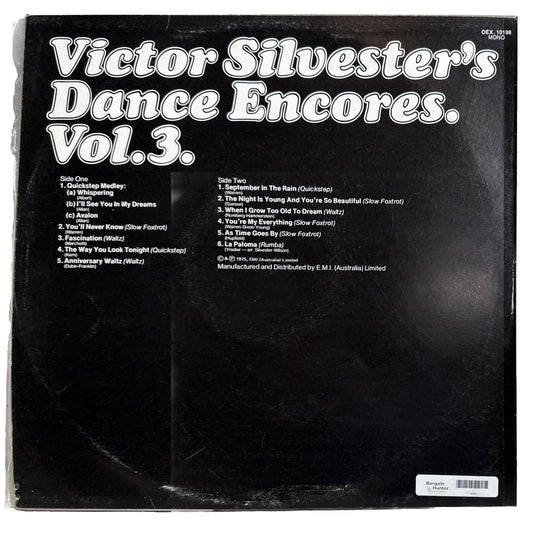 VICTOR SILVESTER'S - DANCE ENCORES - Vol. 3 LP RECORD Columbia Vinyl LP 4403