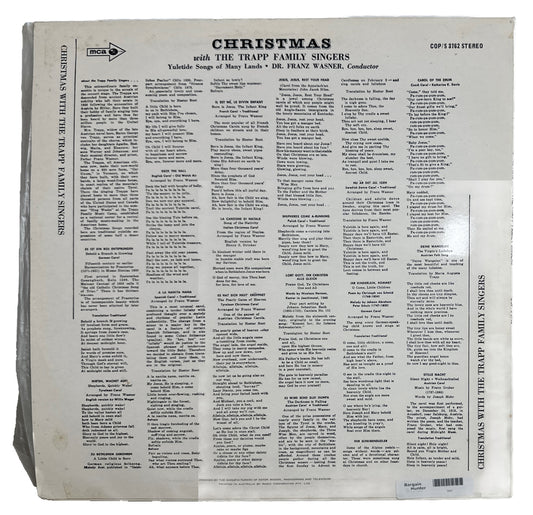 Christmas with the Trapp Family Singers - 12" Vinyl Record 3927