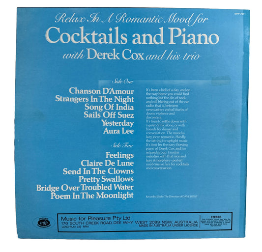 The Mood is Warm for Cocktails and Piano - 12" Vinyl Record 3922