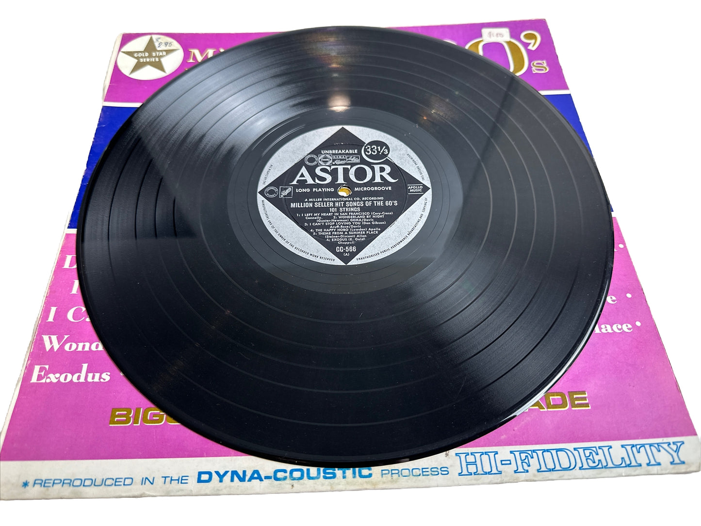 101 Strings - Million Seller Hit Songs Of The 60's - 12" Vinyl Record 3916