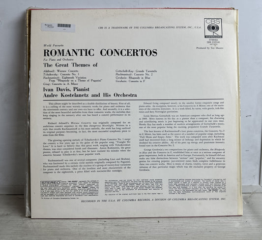 World Favorite Romantic Concertos For Piano And Orchestra - 12" Vinyl Record