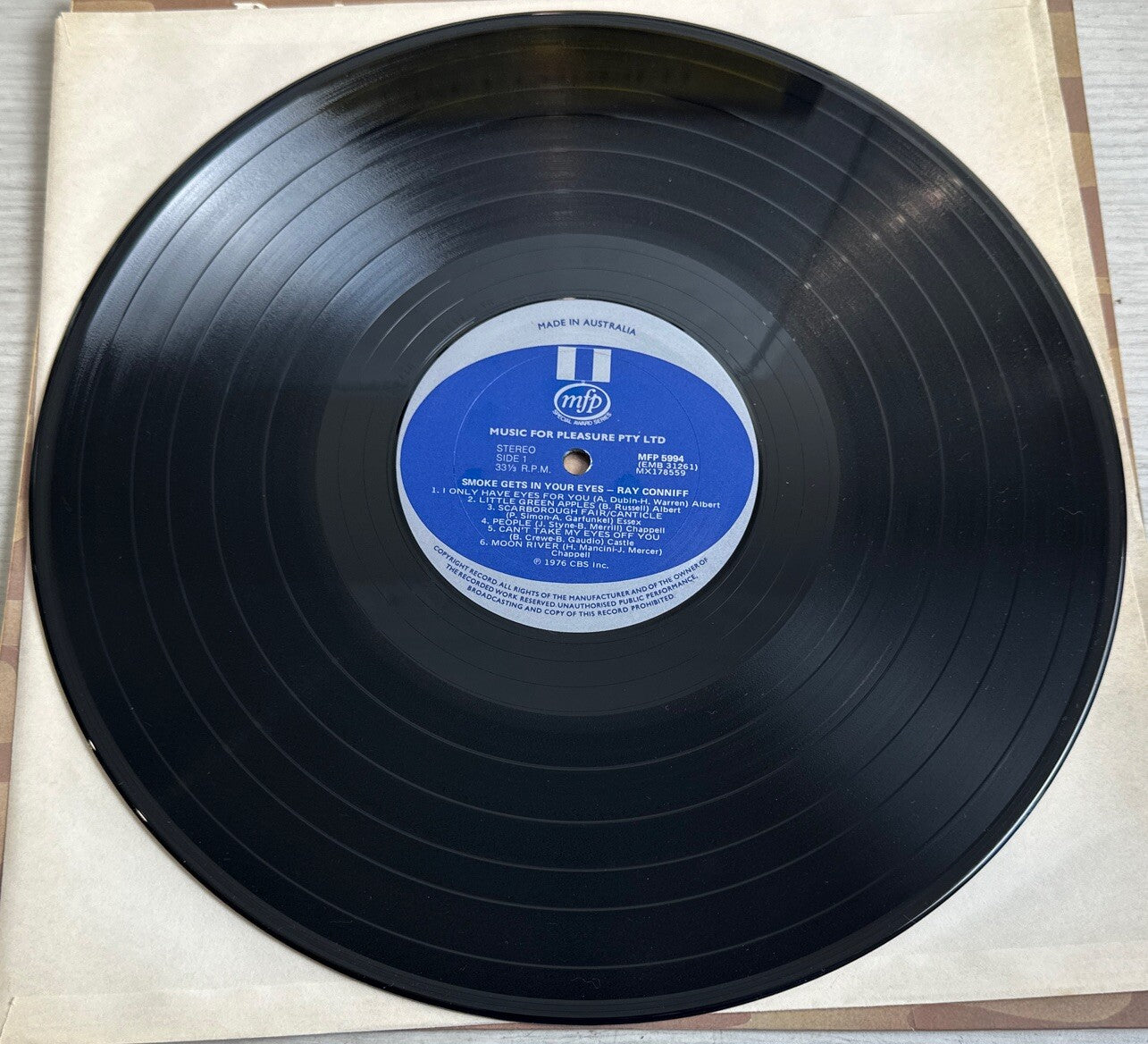 RAY CONNIFF - SMOKE GETS IN YOUR EYES - 12" Vinyl Record 3587