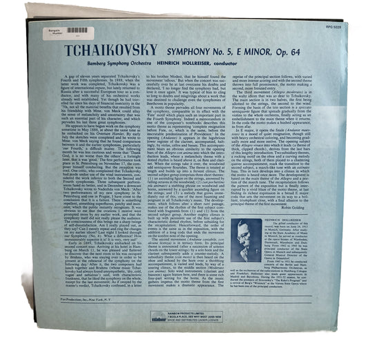 Tchaikovsky Symphony No 5 - Heinrick & Hollresiser - 12" Vinyl Record 4014