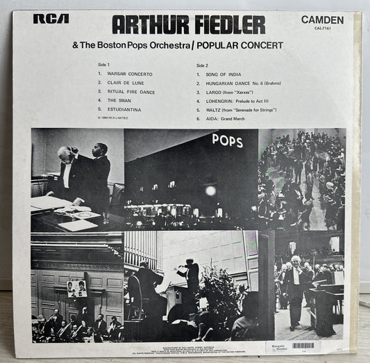 ARTHUR FIEDLER BOSTON POPS ORCHESTRA - POPULAR CONCERT - 12" Record 4406