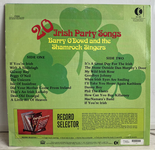 20 Irish Party Songs - Barry O’Dowd & the Shamrock Singers - 12" Record 4480