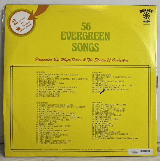 56 Evergreen Songs - Myer Davis & The Studio 77 Orchestra - 12" Record 4418