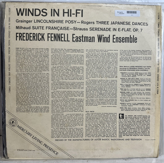 Frederick Fennell - Winds In Hi-Fi - 12" Vinyl Record 3612