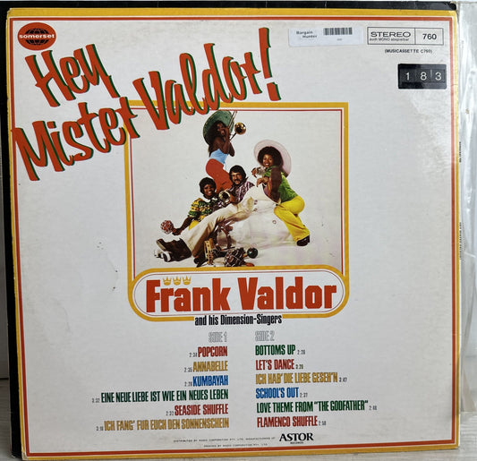 FRANK VALDOR AND HIS DIMENSION SINGERS - HEY MISTER VALDOR! - 12" Vinyl Record