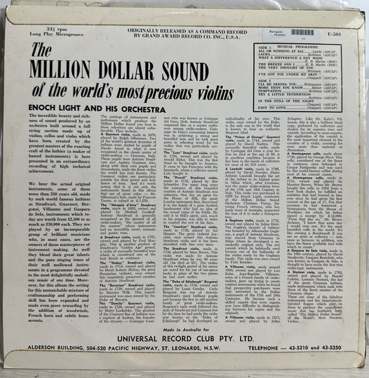 Vol 1 The Million Dollar Sound Of The World's Most Precious Violins Record
