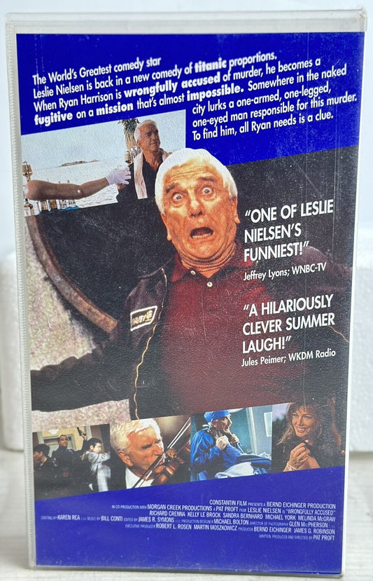 Leslie Nielsen Is Wrongfully Accused VHS / VCR In Good Condition - 4977
