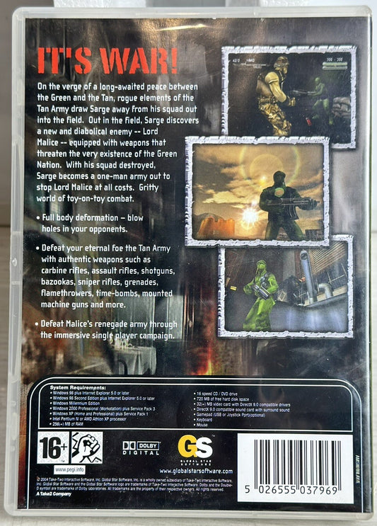 Army Men Sarge's War PC Game In Good Condition - 5012