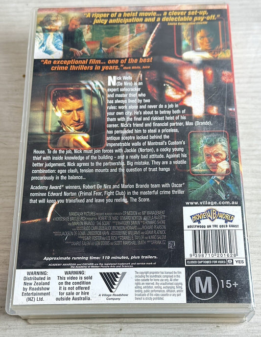 The Score VHS / VCR Ex-Rental In Ok Condition