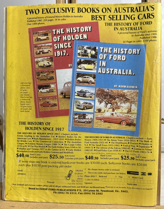 Australia Restored Cars Mar/Apr 1995 No.109 Vintage Magazine In Good Condition