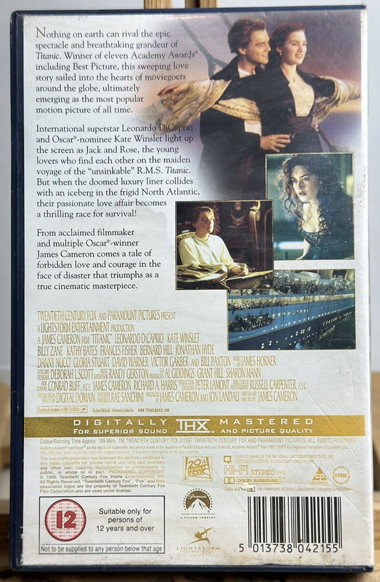 Titanic - VHS - Leonardo DiCaprio, Kate Winslet - In Good Condition - 5034