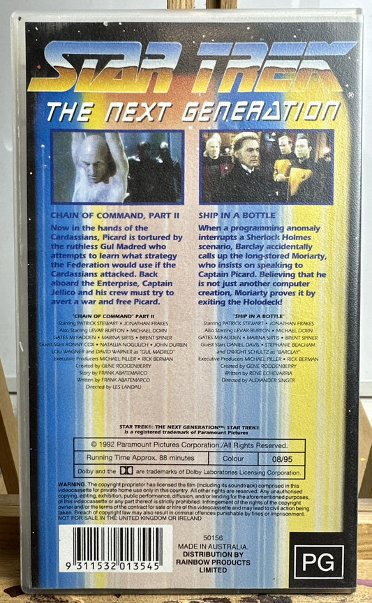 Star Trek The Next Generation - Chain Of Command, Part 2 & Ship In A Bottle VHS