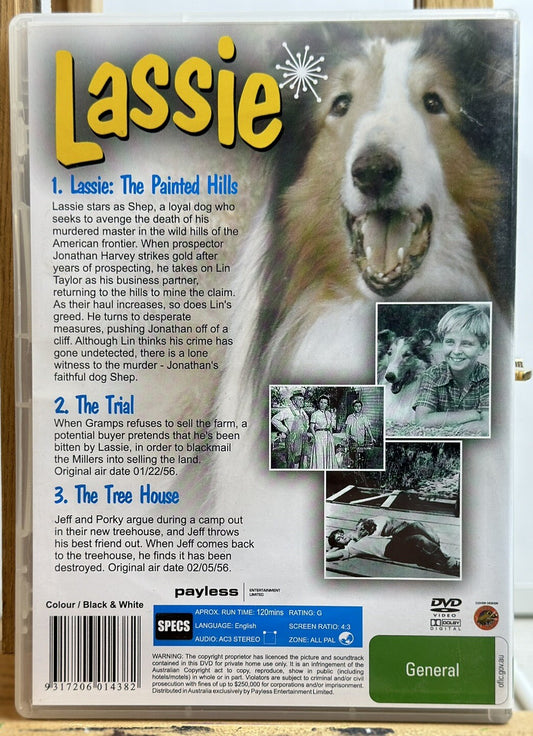 Lassie 3 Classic Episodes 1 The Painted Hills, The Trail, The Tree House DVD