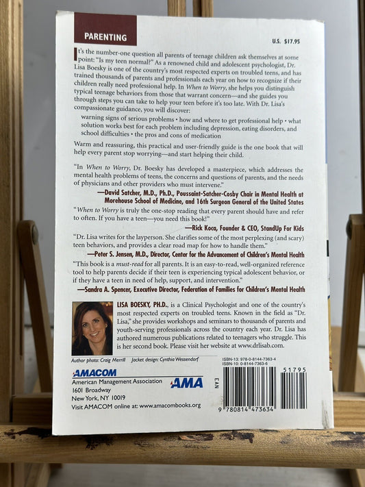 When To Worry By Lisa Bosky - Novel In Good Condition
