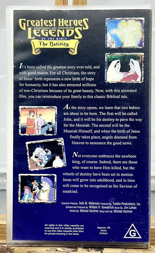 Greatest Heroes And Legends Of The Bible The Nativity - VHS Video Tape - 5386