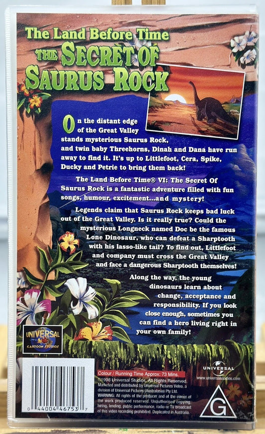 The Land Before Time The Secret Of Saurus Rock - VHS Video Tape - In GC - 5374
