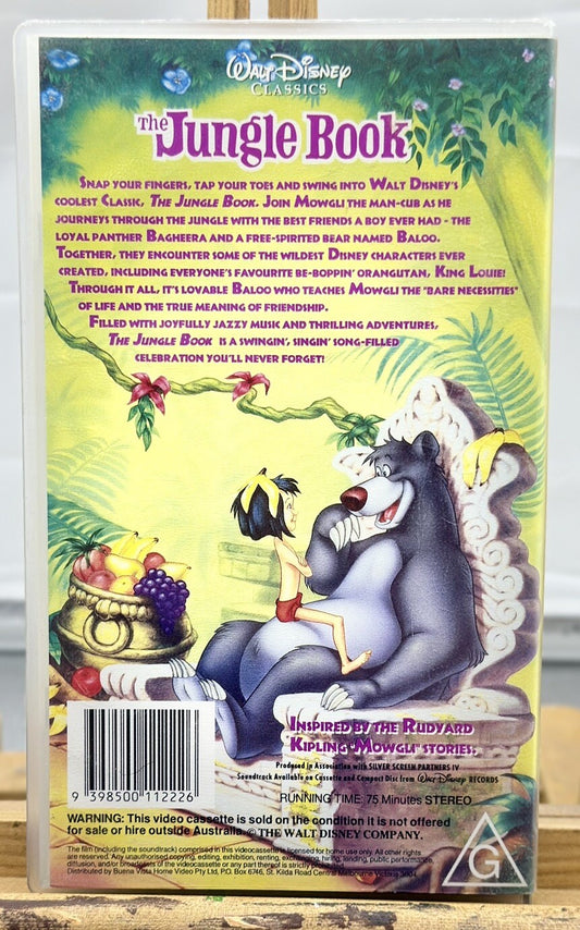 The Jungle Book - Walt Disney Classics - VHS Video Tape - In GC - 5365