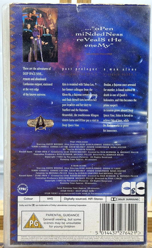 Star Trek - Past Prologue A Man Alone - VHS Video Tape - In OK Condition - 5385