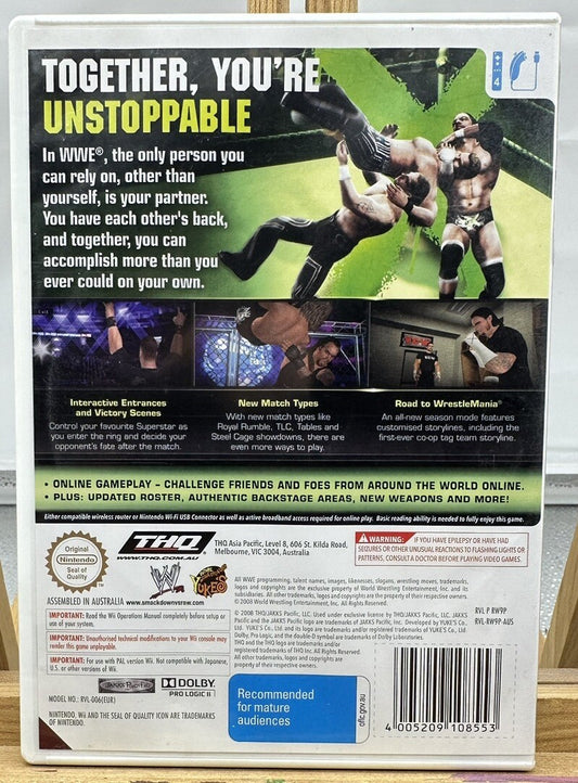 Smackdown Vs Raw 2009 Featuring ECW PAL Nintendo Wii Complete Game 5488