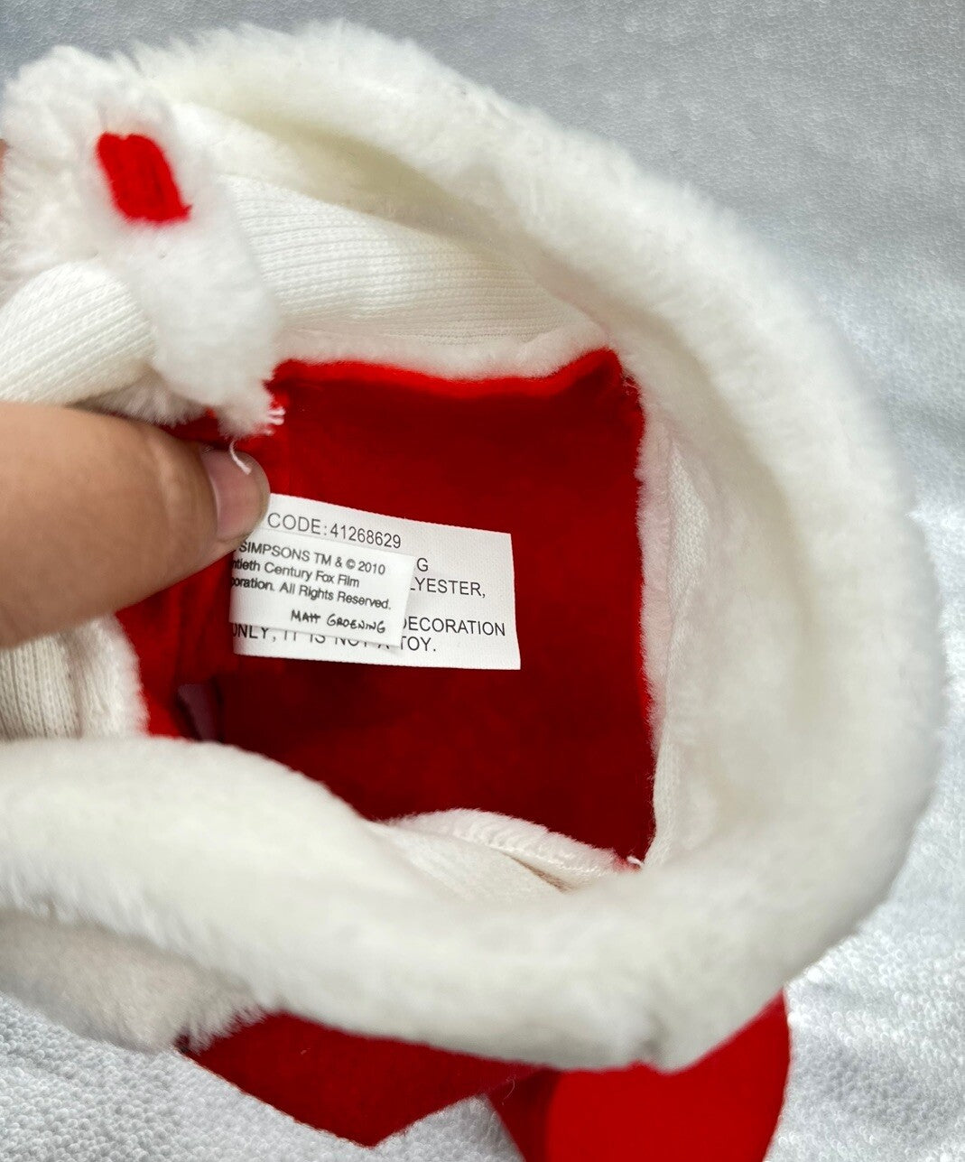 The Simpson Merry Christmas Hanging Stocking 2010 In Good Condition 2855