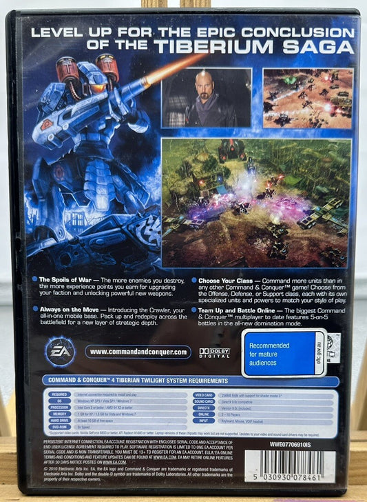 Command And Conquer 4 Tiberian Twilight PC Game Complete In Good Condition 5861