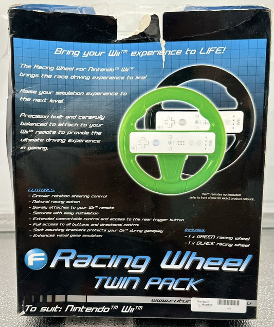 Futuretronics Wii Racing/Steering Wheel Twin Pack in Good Condition 4810