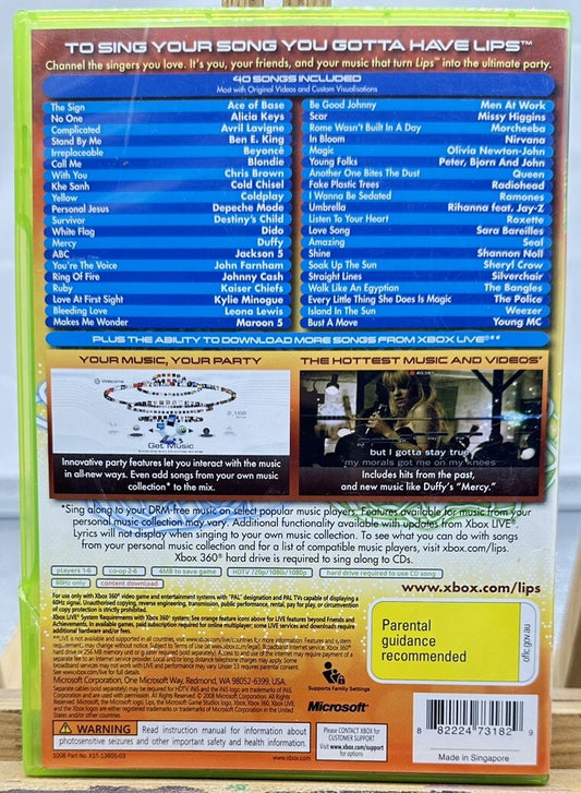 Lips PAL Xbox 360 Complete In Good Condition 5848