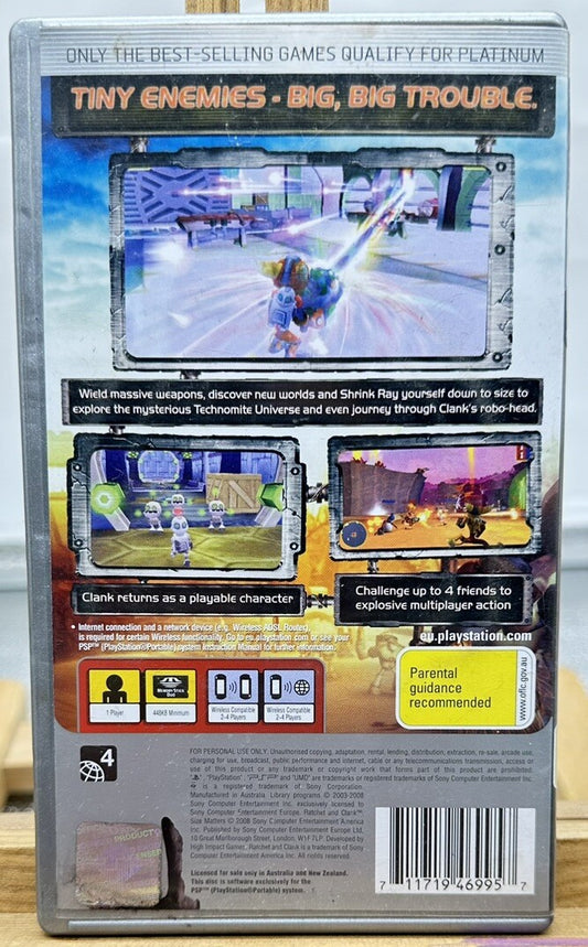 Ratchet & Clank SIze Matters PAL Playstation PSP Complete In OK Condition 5867