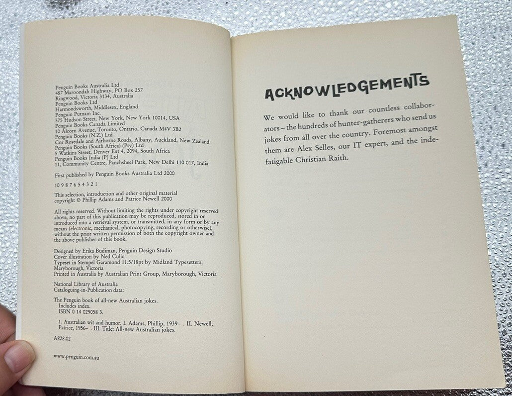 The Penguin Of All-New Australian Jokes Book P.Adams P.Newell In OK Condition